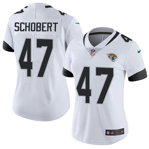 Nike Jacksonville Jaguars #47 Joe Schobert White Women Stitched NFL Vapor Untouchable Limited Jersey->women nfl jersey->Women Jersey